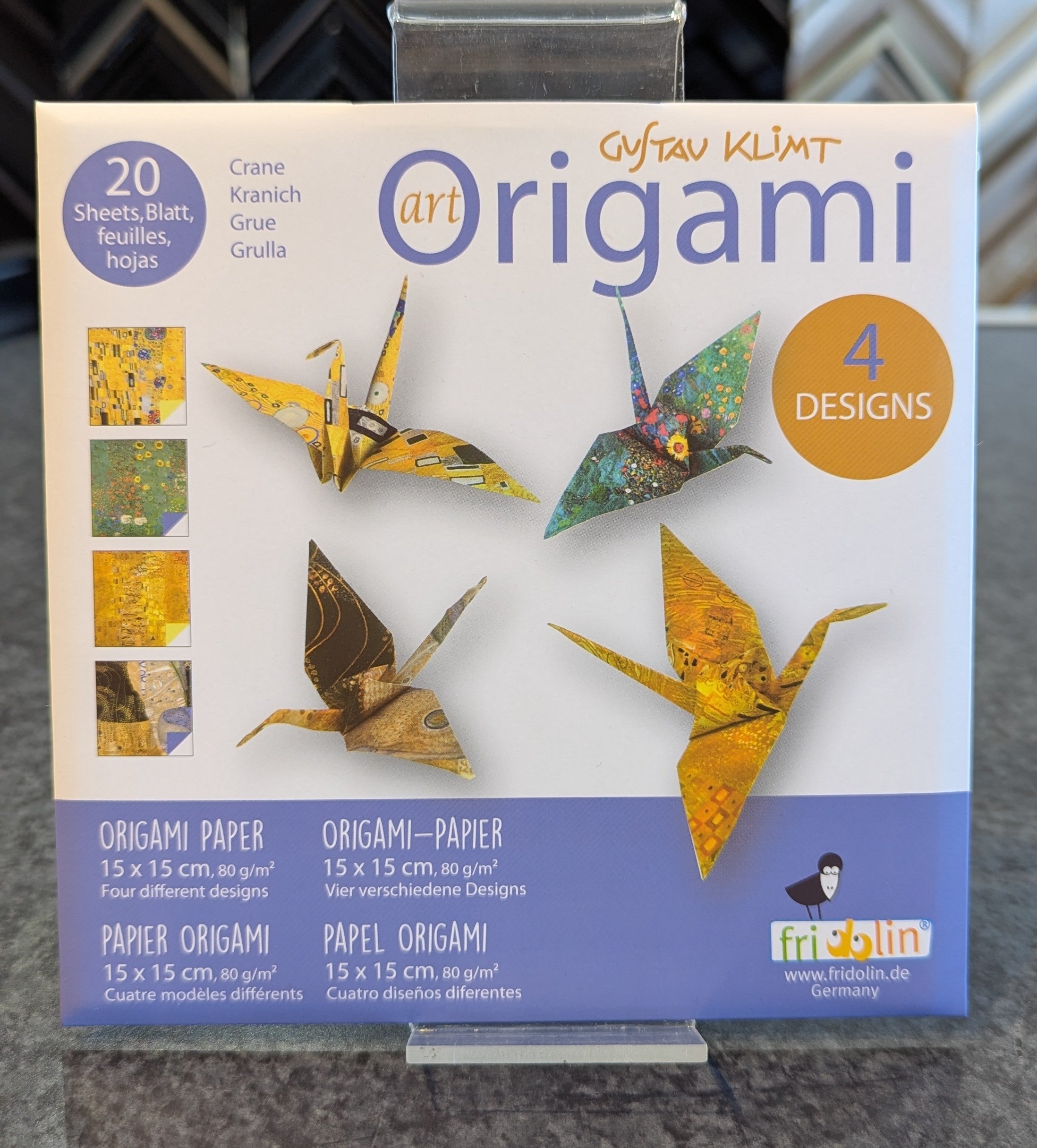 Origami Crane, Gustave Klimt Inspired
