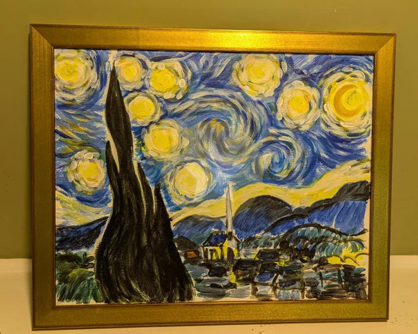 Van Gogh Starry Night Acrylic Reproduction 16x20 Canvas - Iconic