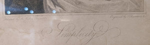 Engraving Simplicity by Sir Joshua Reynolds
