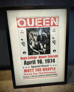 Queen Vintage Concert Poster