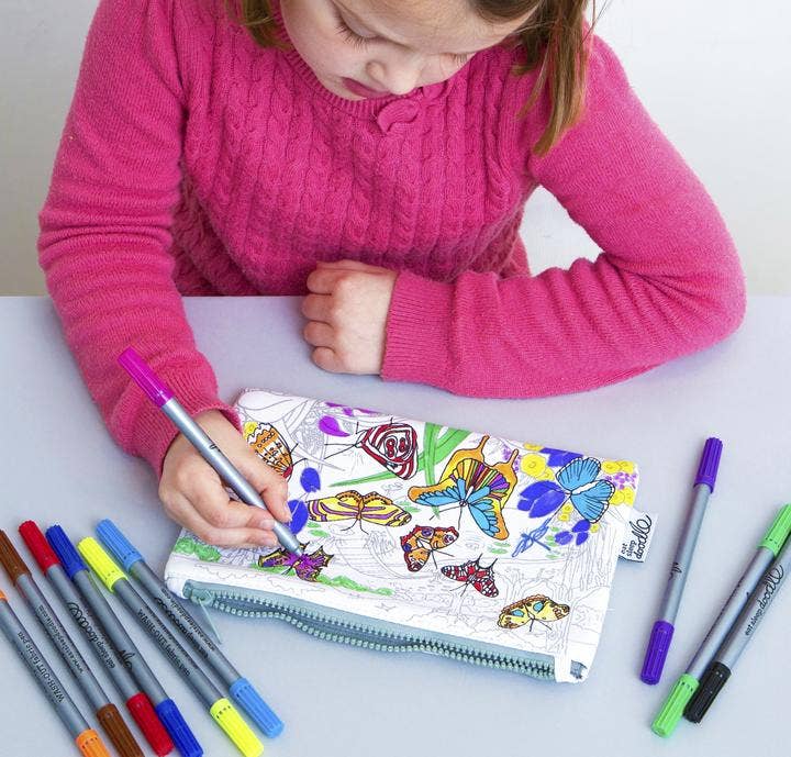 Butterfly Pencil Case That You Can Draw on