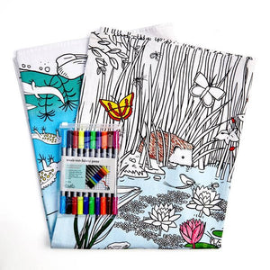 Pond Life Colouring Tablecloth